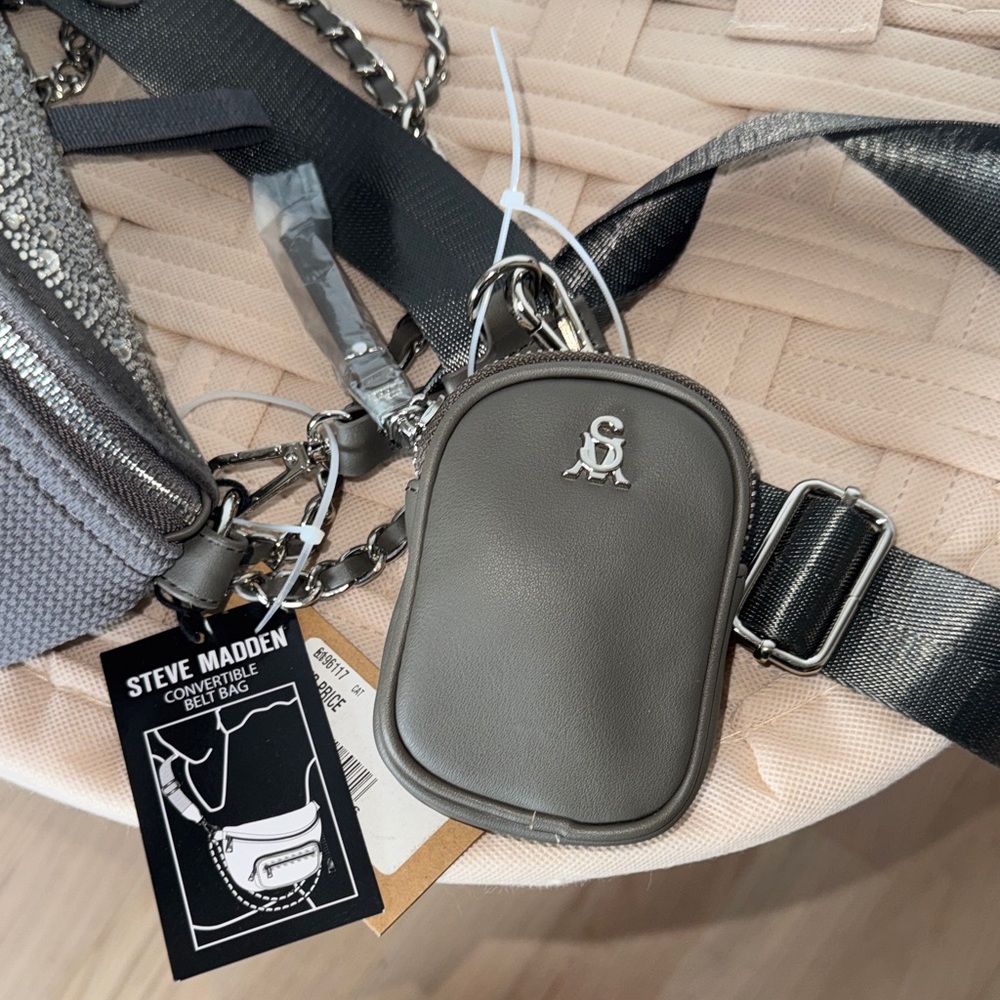 Gray Sparkle Crossbody Belt Bag - Picture 4 of 12